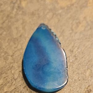 Blue Agate Pendant Necklace